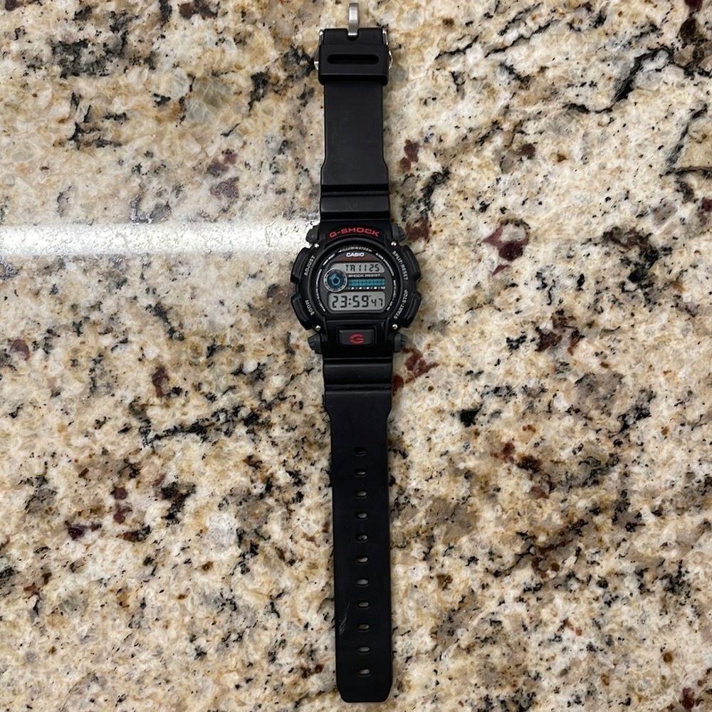 Black and Red Casio G-Shock 9052 Series Digital Watch